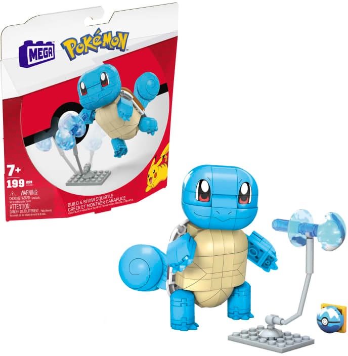 Mega Construx Baue und zeige dein Pokémon - Squirtle Bausatz