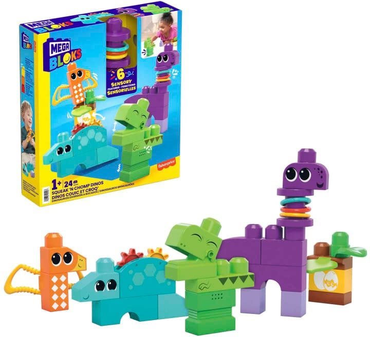 Mega Bloks Pieskajúce dinosaury Kocky pre deti