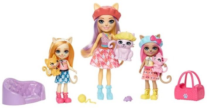Enchantimals Rodinný Set – Siamské Mačky Bábika