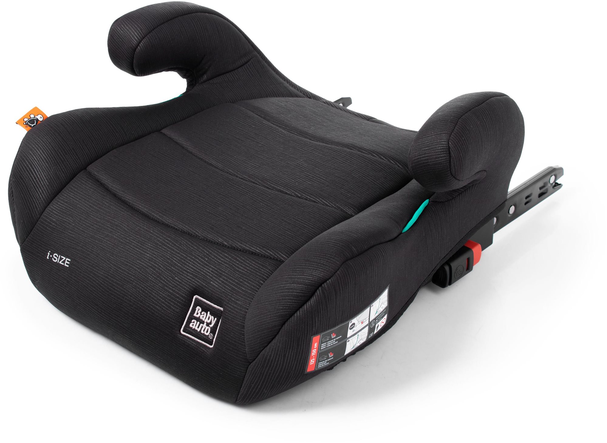 BabyAuto NAUNA i-size 125-150 black line Ülésmagasító
