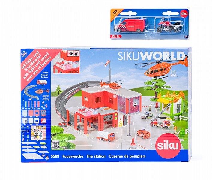 Siku World – požiarna stanica s hasičským autom Auto