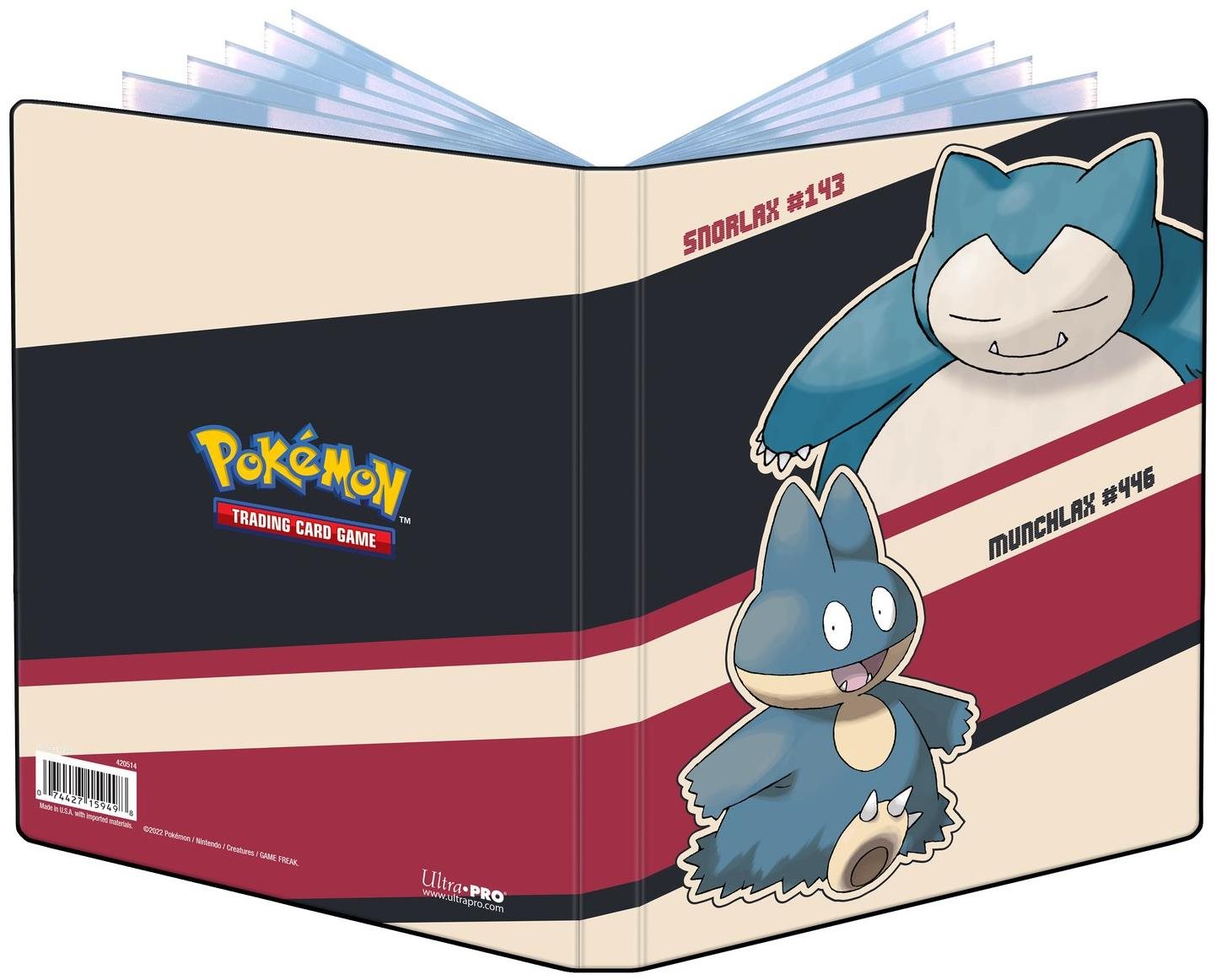 Pokémon UP: GS Snorlax Munchlax - A5 Album für 80 Karten Sammelalbum