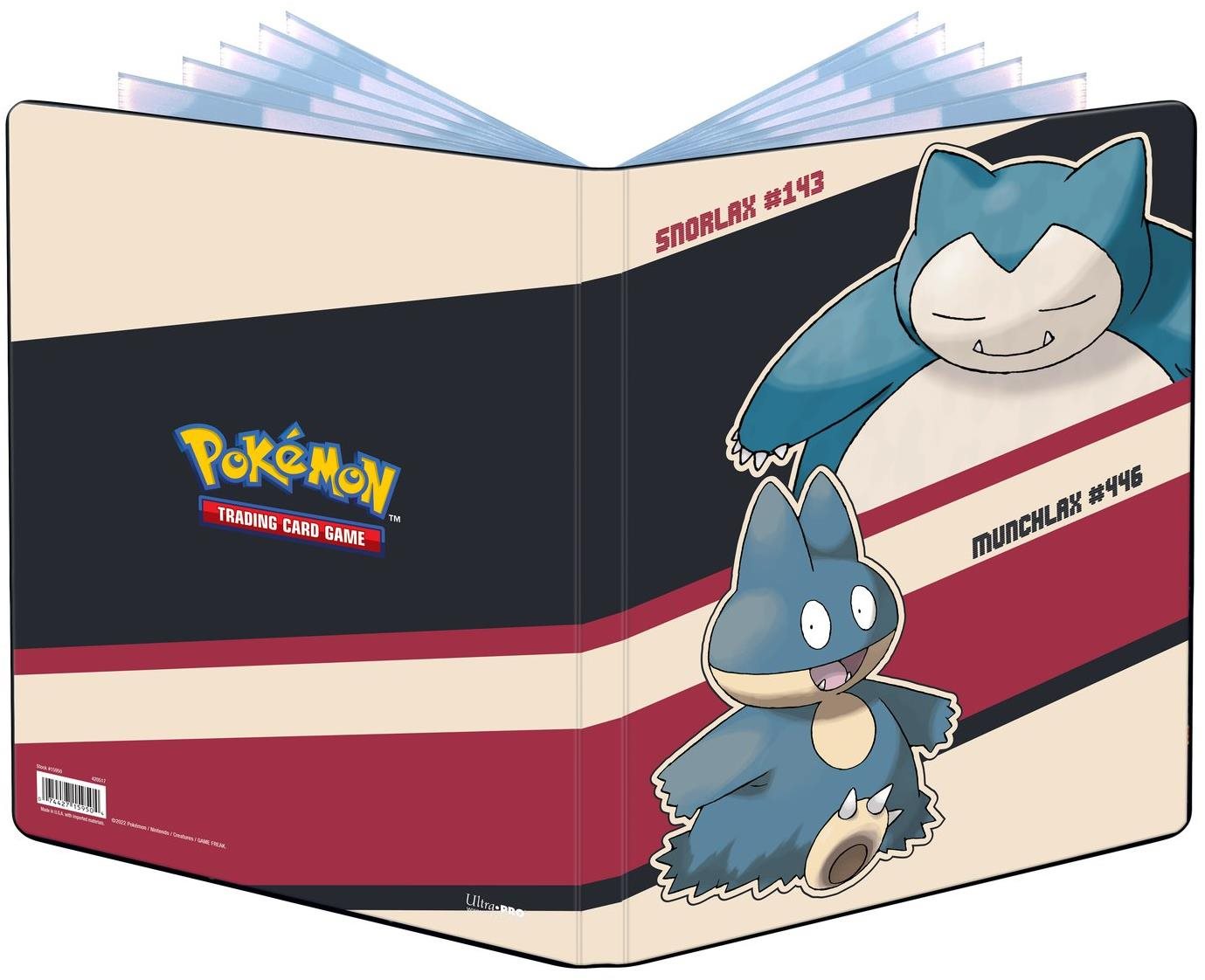 Pokémon UP: GS Snorlax Munchlax - A4 Album für 180 Karten Sammelalbum