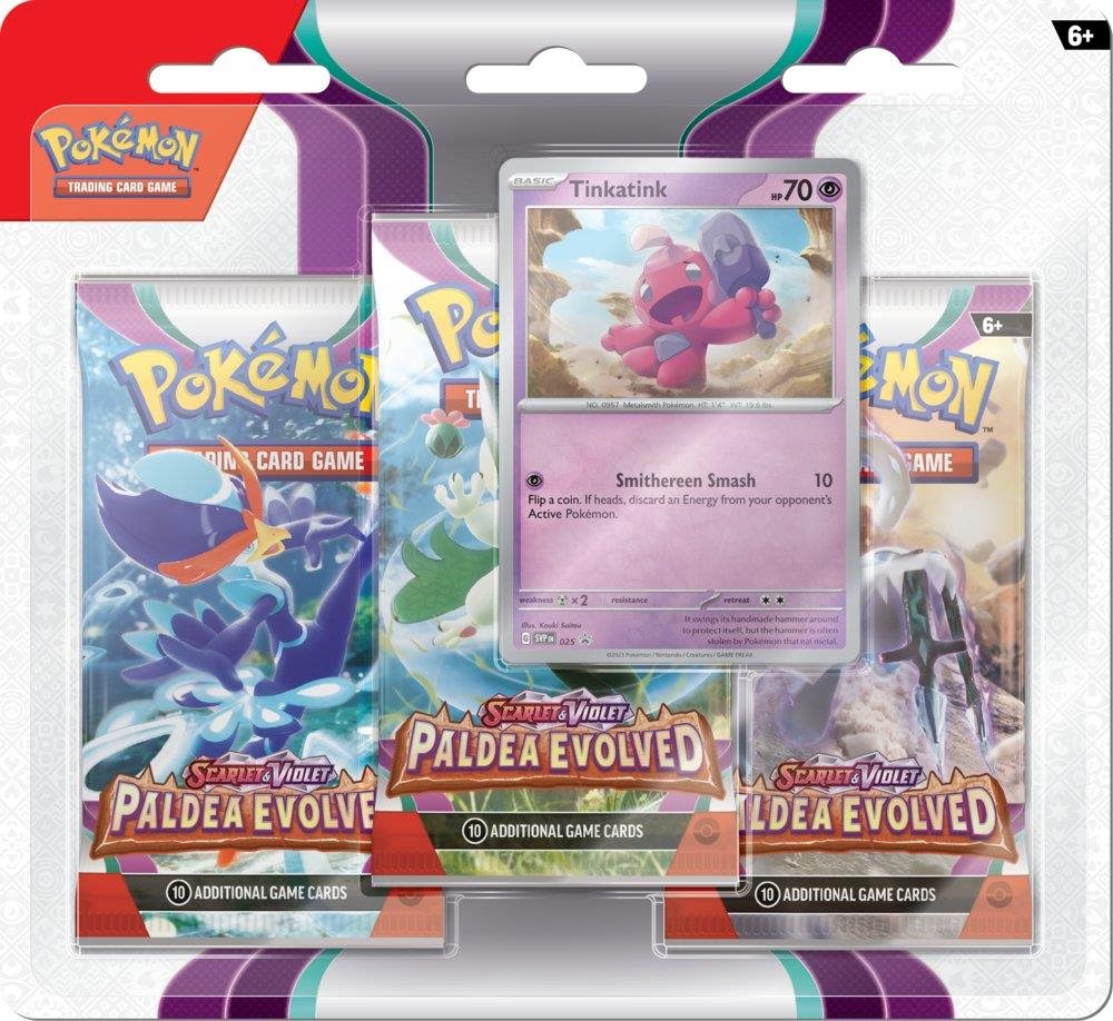 Pokémon TCG: SV02 Paldea Evolved - 3 Blister Booster Pokémon Karten
