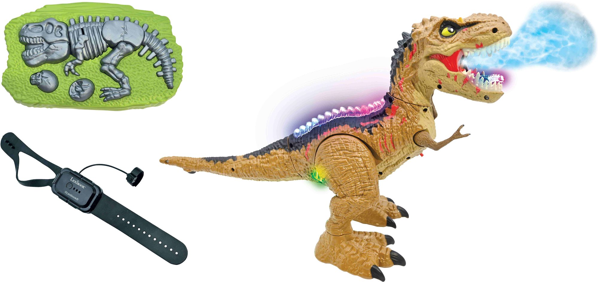 Lexibook RC Tirex - Dinosaurus plivající kouř se zvukovými a...