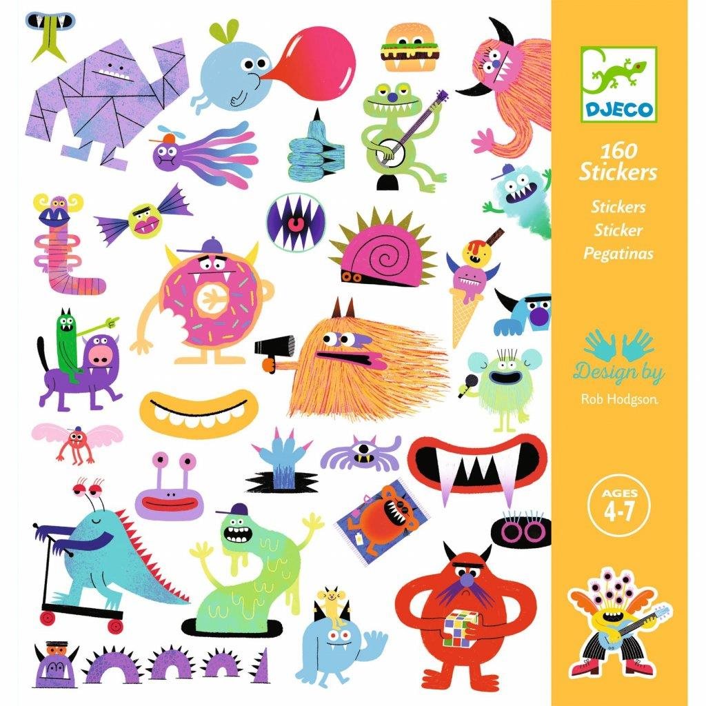 DJECO Aufkleber - Monster Kinder-Sticker
