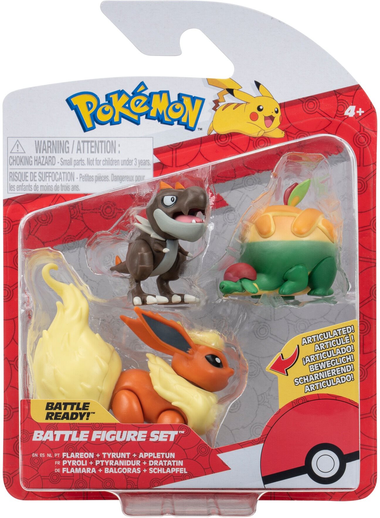 Pokémon 3 ks – Appltun, Tyrunt, Flareon Figúrky