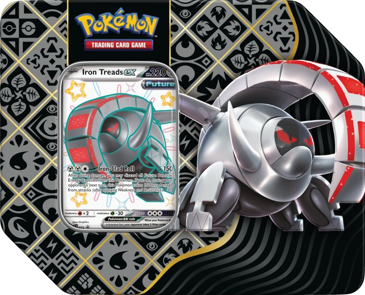 Pokémon TCG: SV4.5 Paldean Fates - Premium Tin - Iron Treads ex...