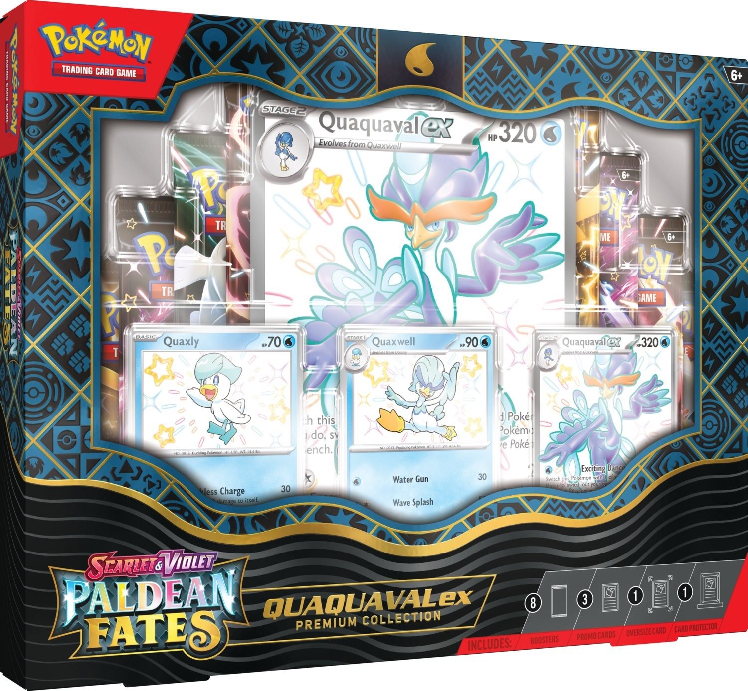 Pokémon TCG: SV4.5 Paldean Fates - Quaquaval ex Premium Collection...