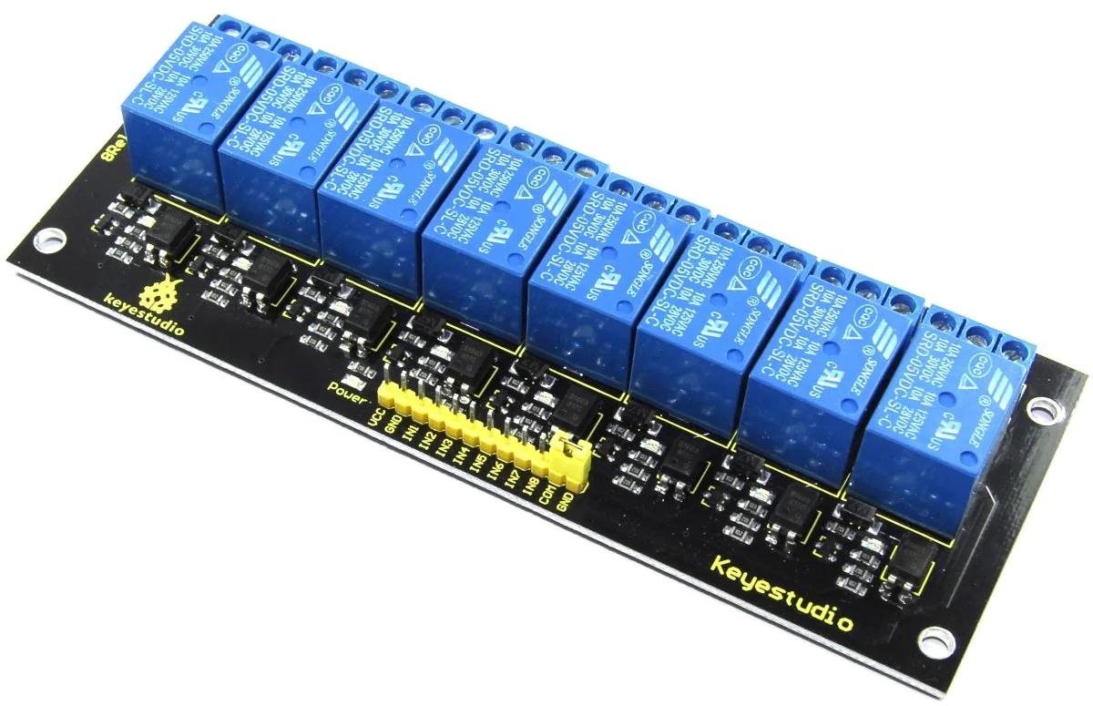 Keyestudio Arduino modul 8-kanál. relé 5 V Stavebnica