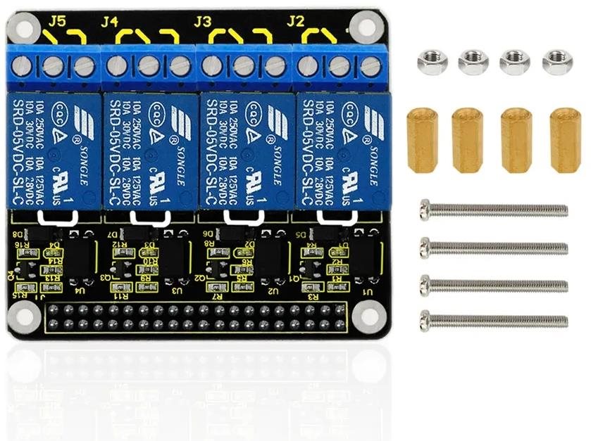 Keyestudio Arduino RPI 4-kanálové štítové relé 5V na Raspberry Pi...