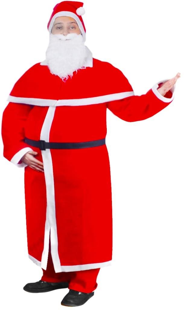 SHUMEE Santa Claus vianočný kostým s dlhým kabátom, sada Kostým