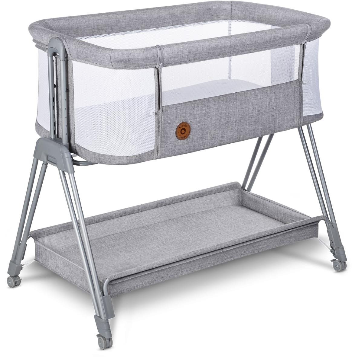 Lionelo Luna Grey Concrete Utazó kiságy