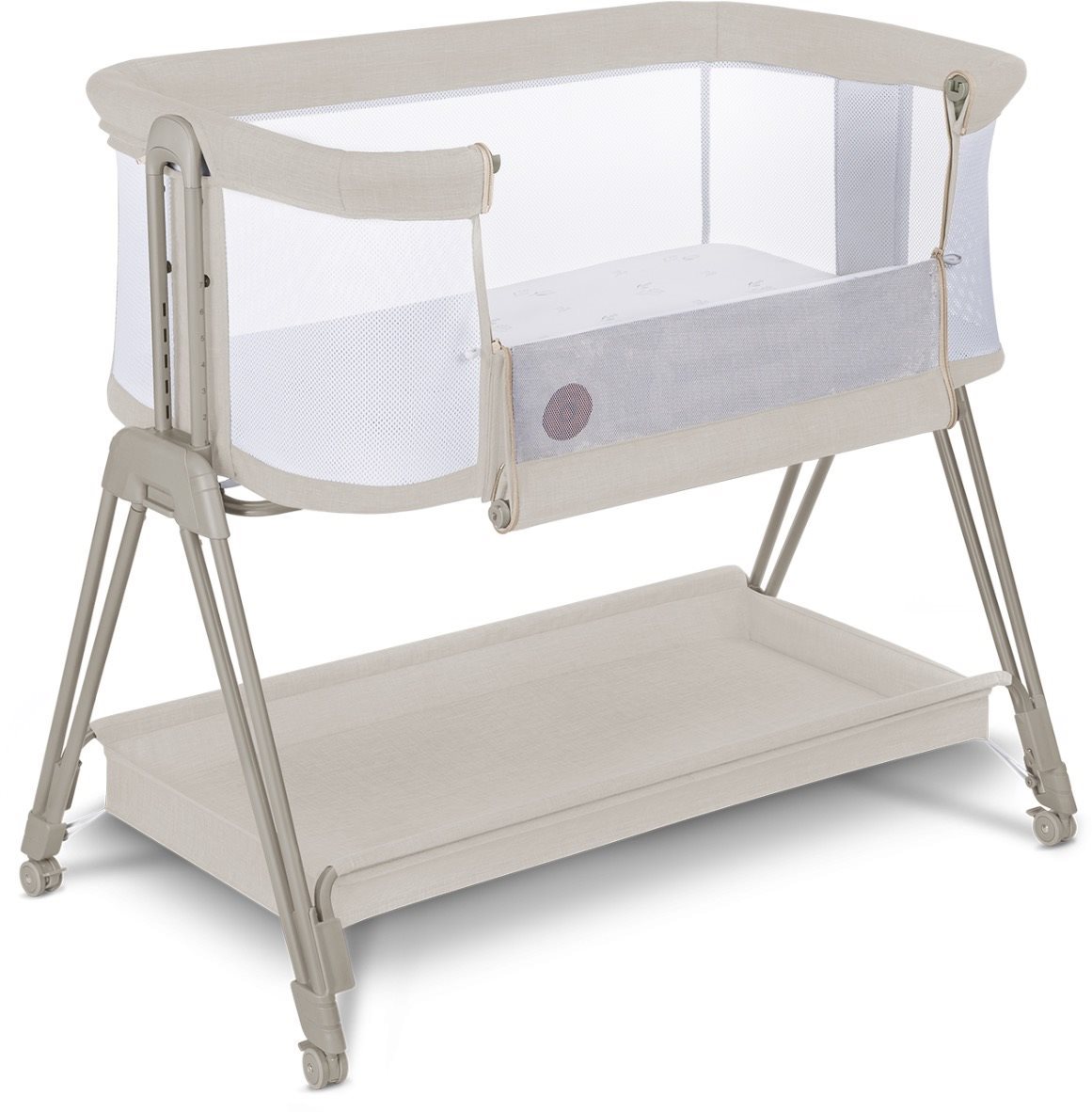 Lionelo Luna Beige Sand Cestovná postieľka