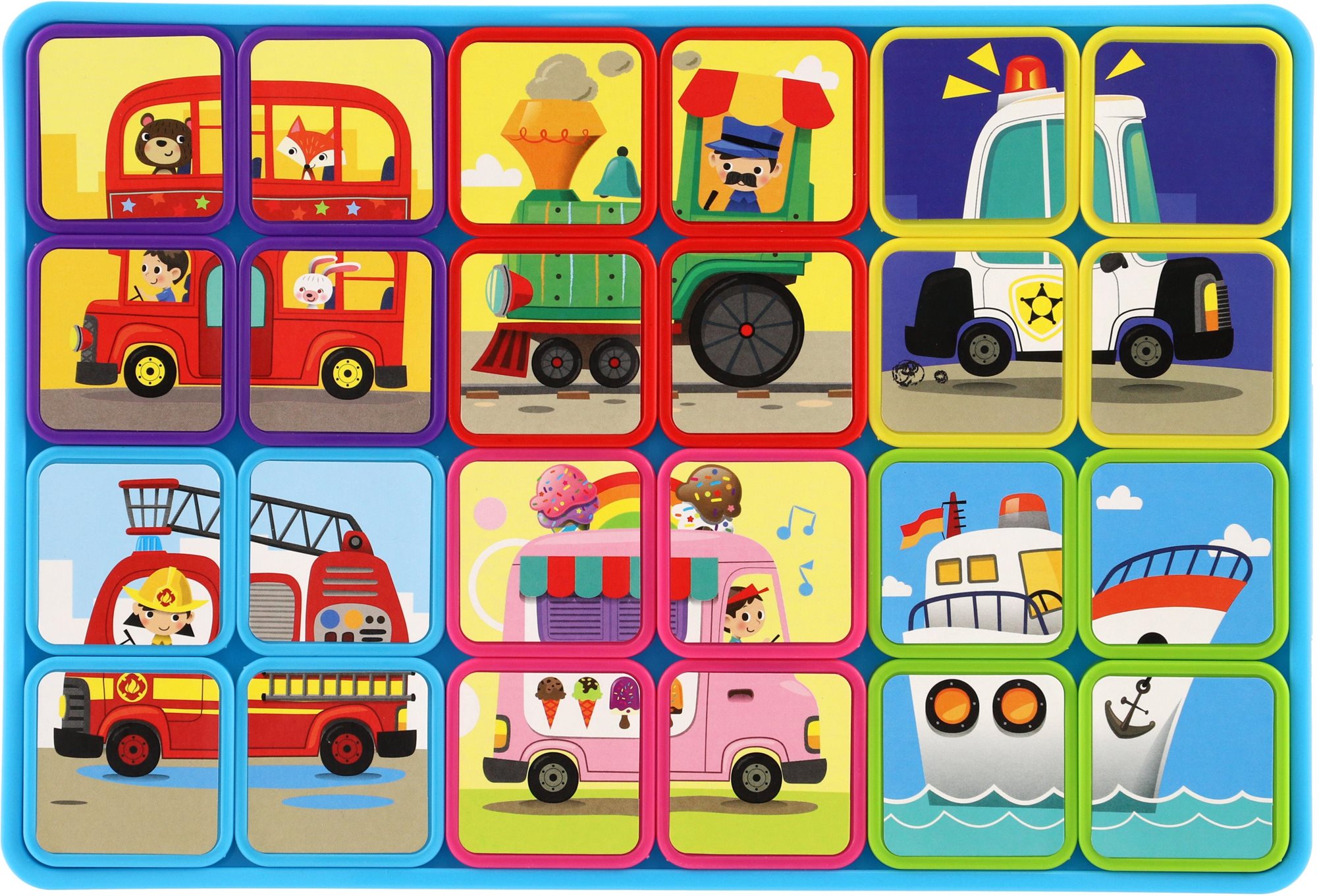Teddies Magnetické doskové puzzle, Doprava Puzzle