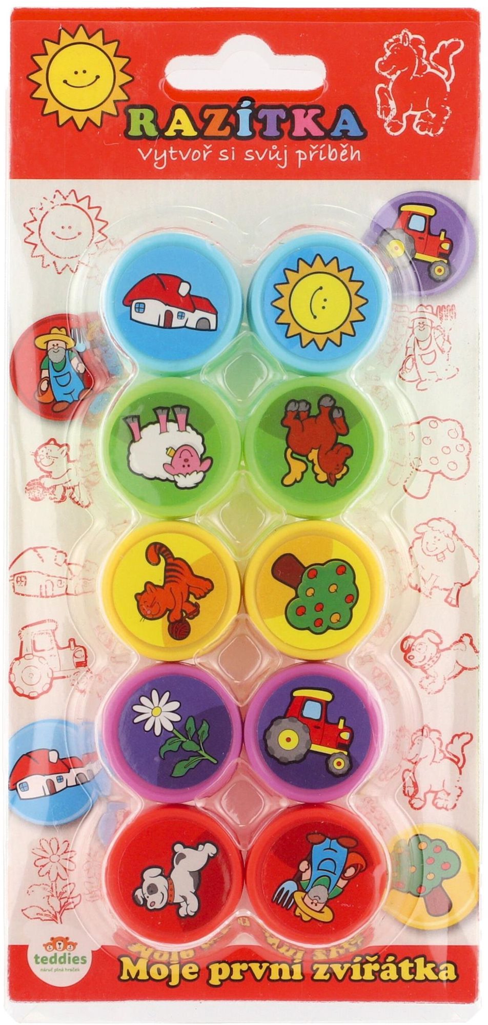 Teddies Pečiatky samotlačné Moje prvé zvieratká Pečiatky pre deti
