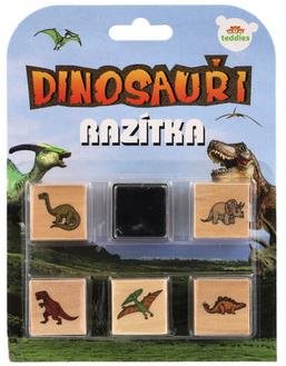 Teddies Pečiatky s poduškou 5 + 1 Dinosaury Pečiatky pre deti
