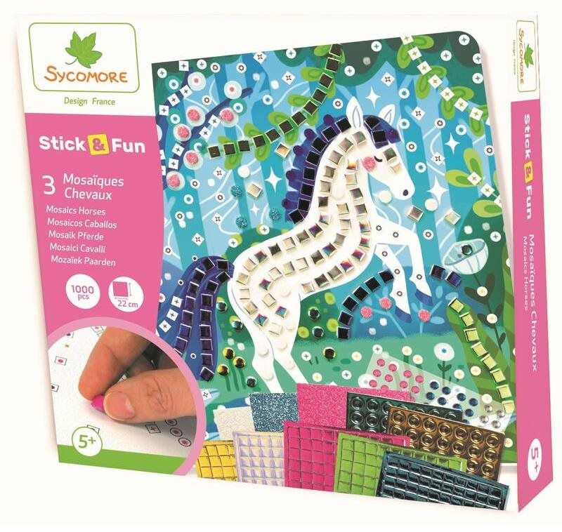 Sycomore Mozaika – Kone 3 ks Mozaika pre deti