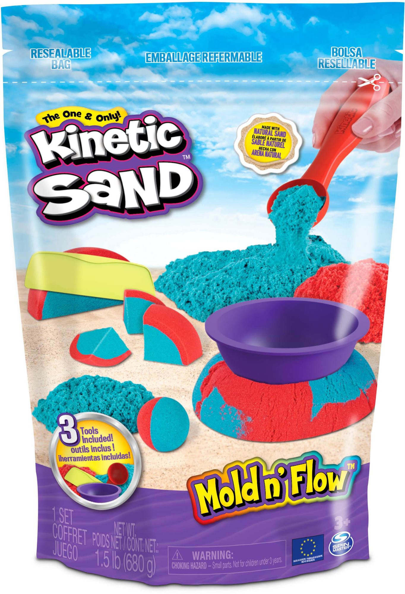 Kinetic Sand Modellező készlet segédeszközökkel Kinetikus homok