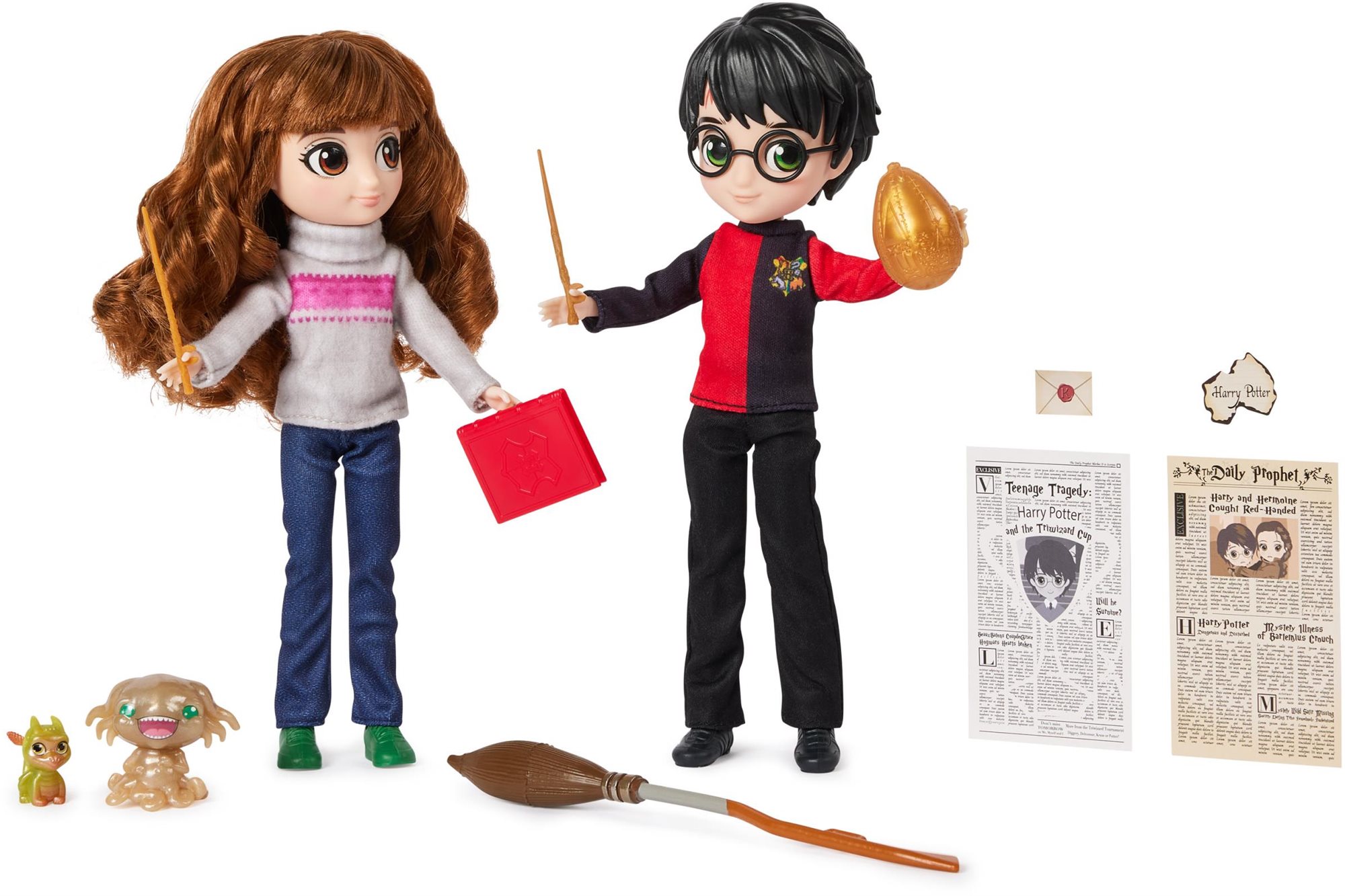 Harry Potter Doppelpack Harry & Hermine - 20 cm Figuren