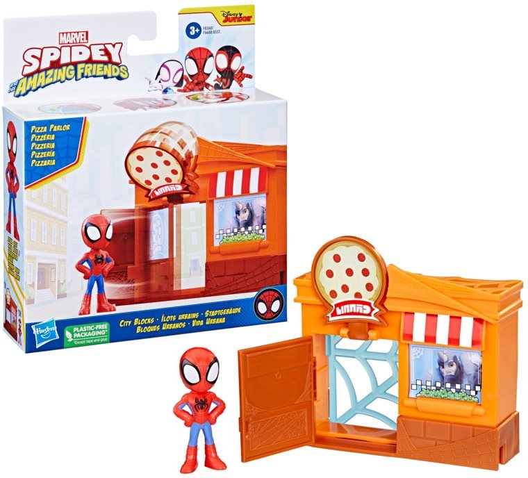Spider-Man Spidey and his Amazing Friends Cityblocks Pizza Spidey...