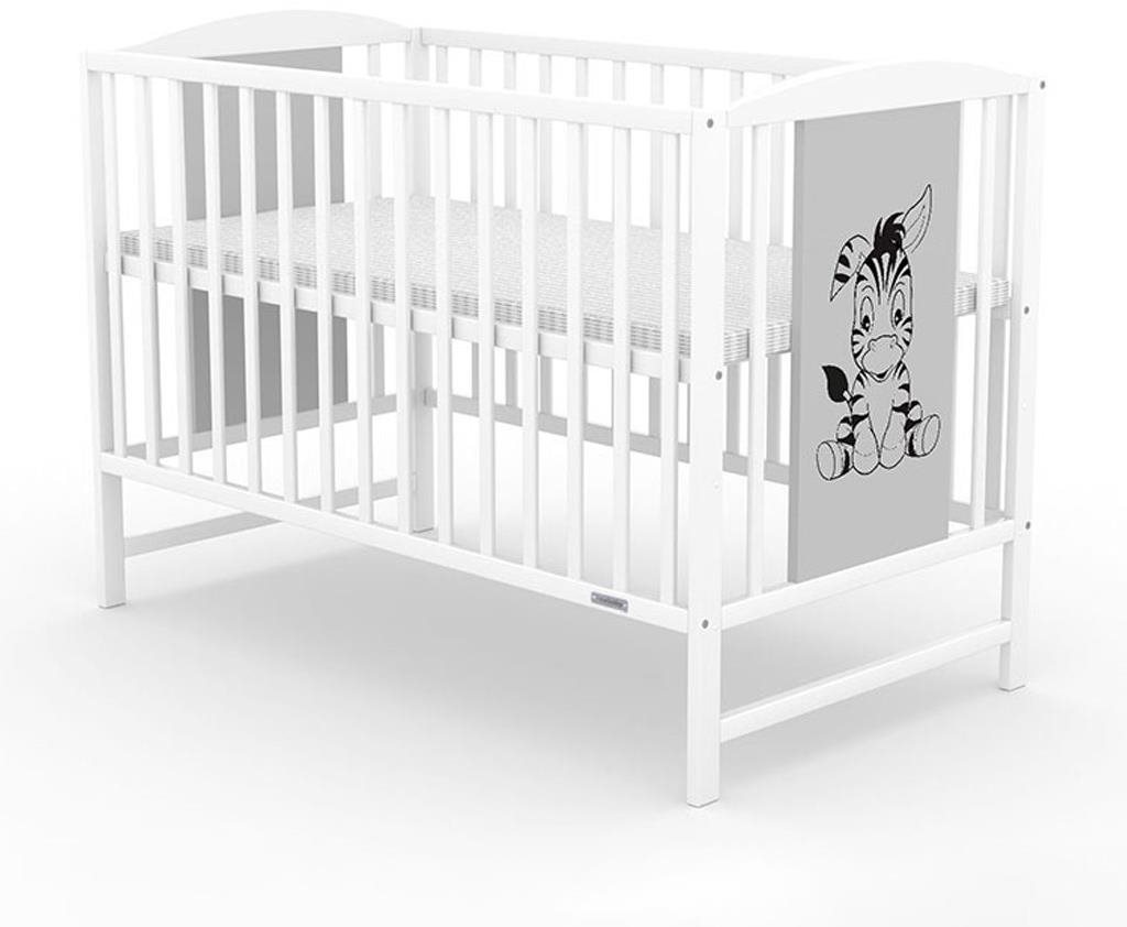 New Baby Polly Zebra bielo-sivá Detská postieľka