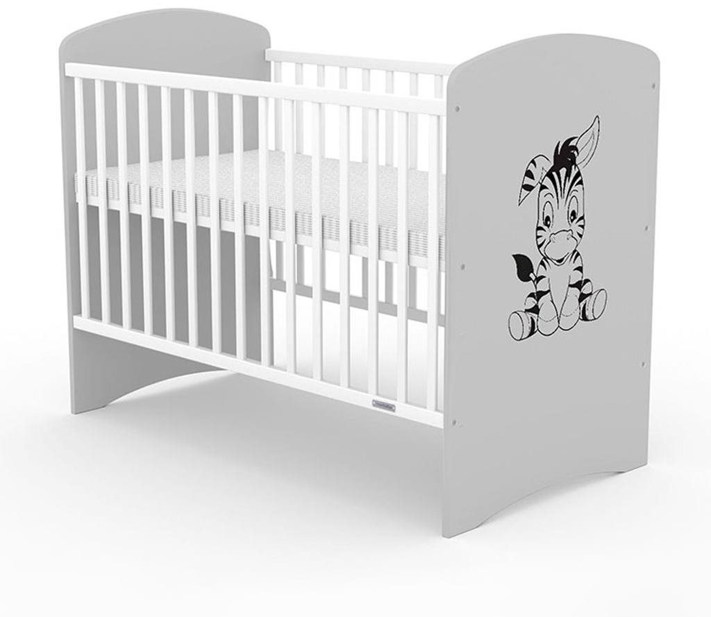 New Baby Leo Zebra - fehér, szürke Babaágy
