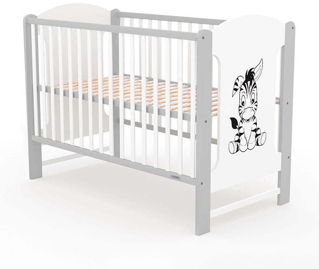 New Baby Elsa Zebra bielo-sivá Detská postieľka
