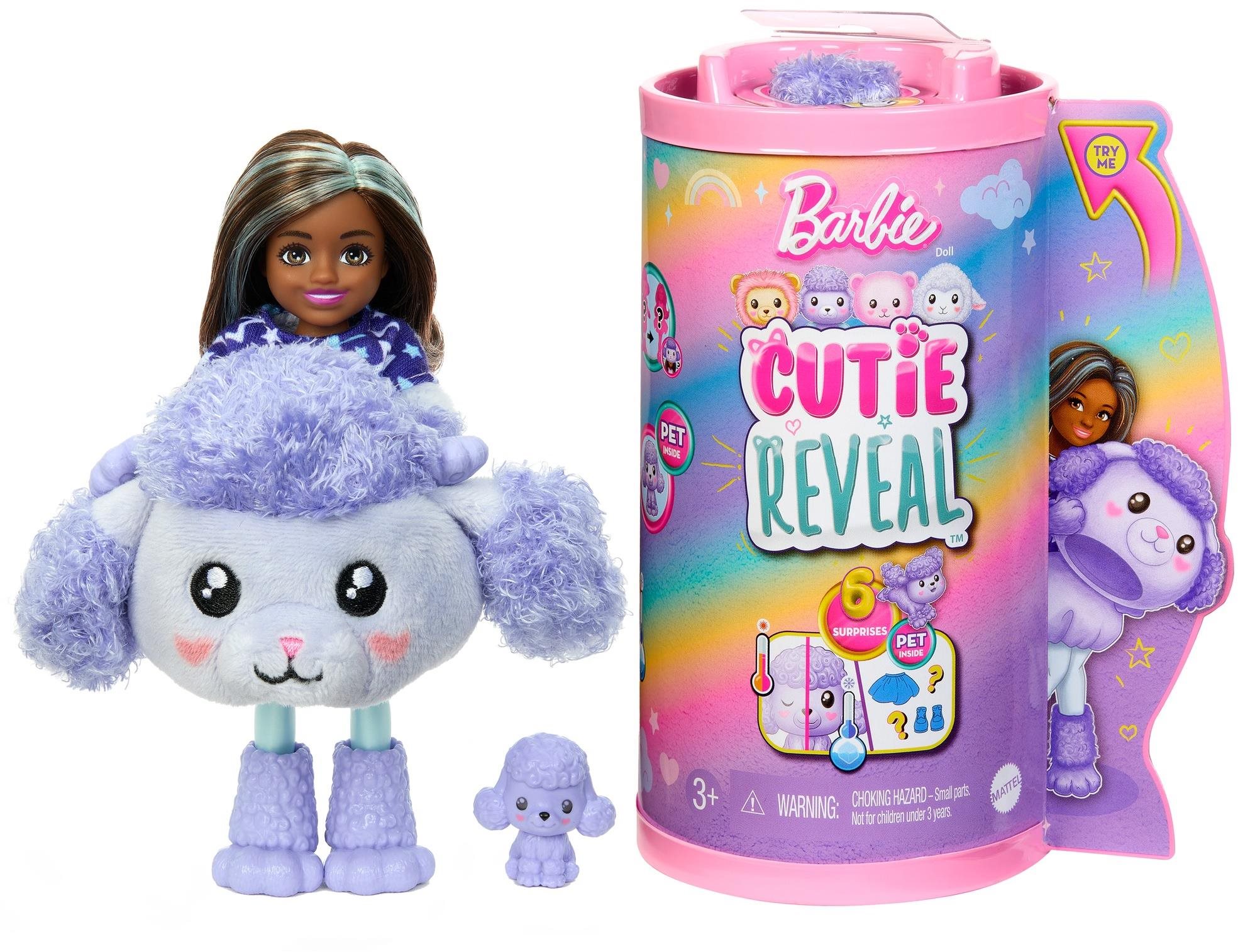 Barbie Cutie Reveal Chelsea pastelová edícia – Pudel Bábika