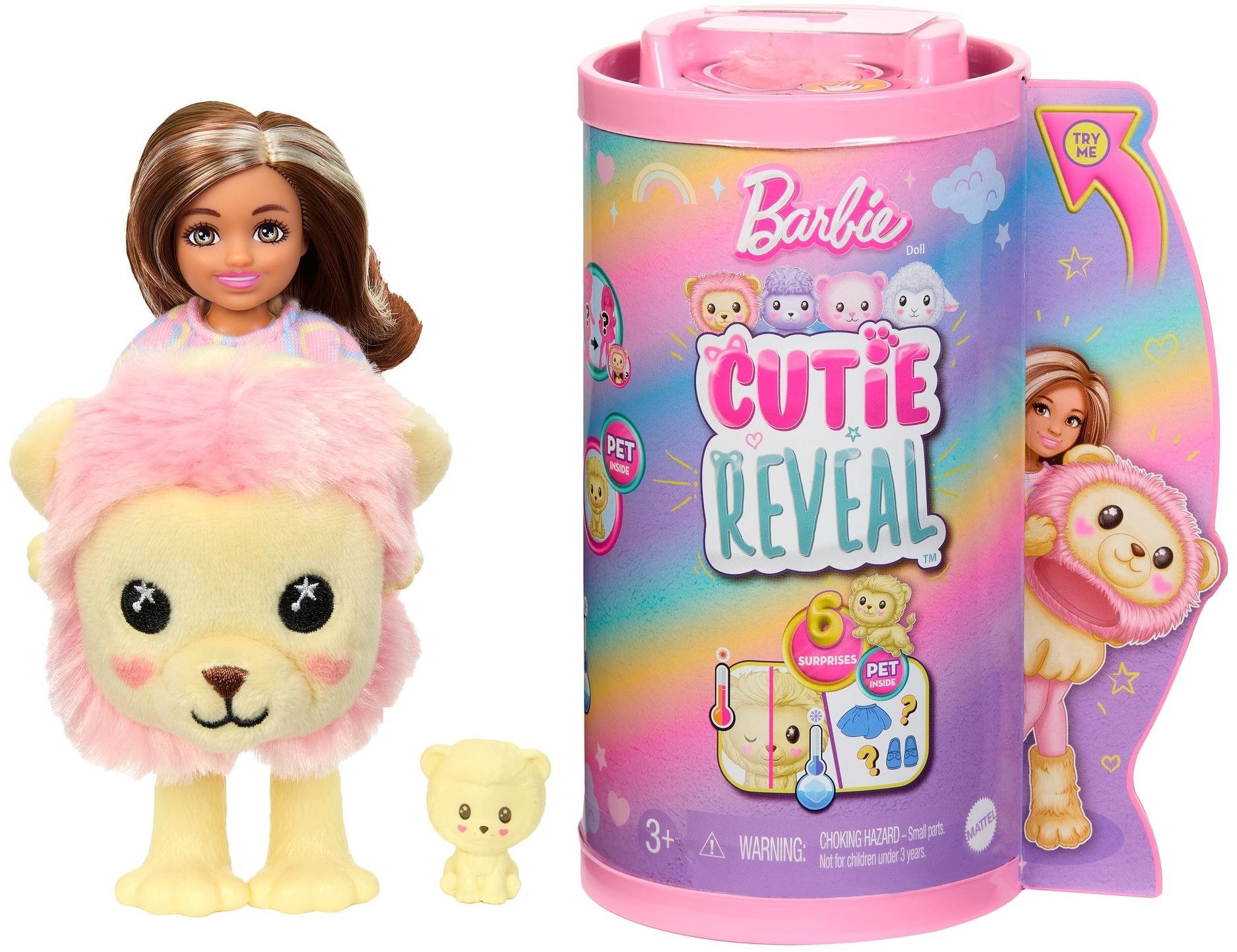 Barbie Cutie Reveal Chelsea pastelová edícia – Lev Bábika