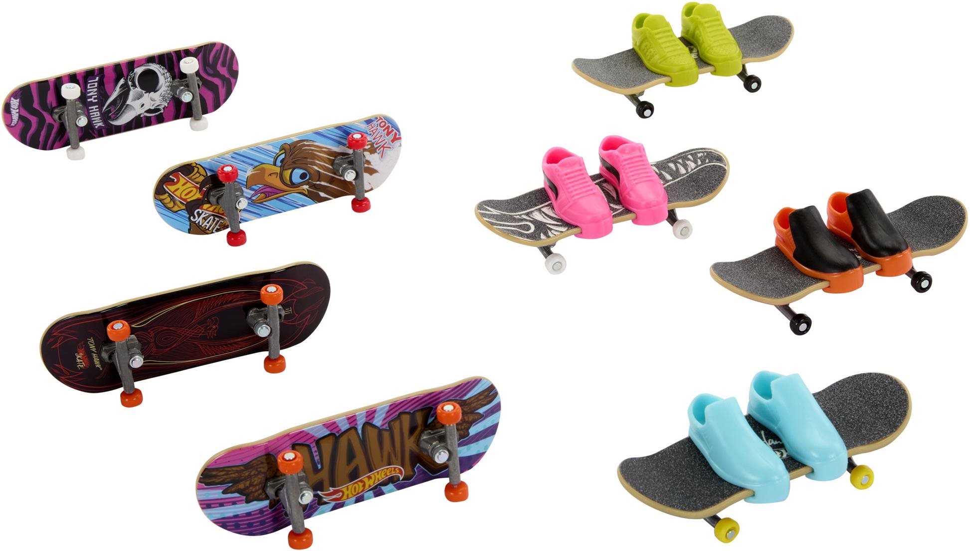 Hot Wheels Skates Fingerboard 8 Stück und Schuhe Fingerboard
