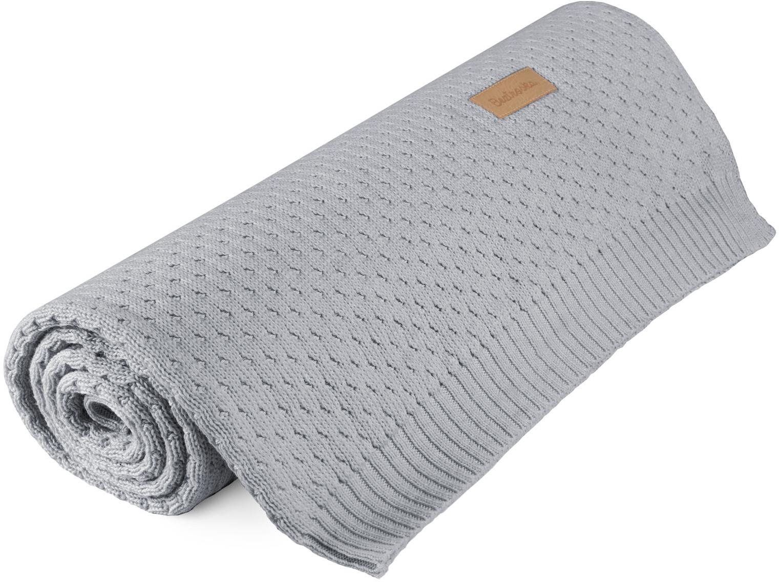 Beztroska Pletená deka do kočíku Light Grey Deka