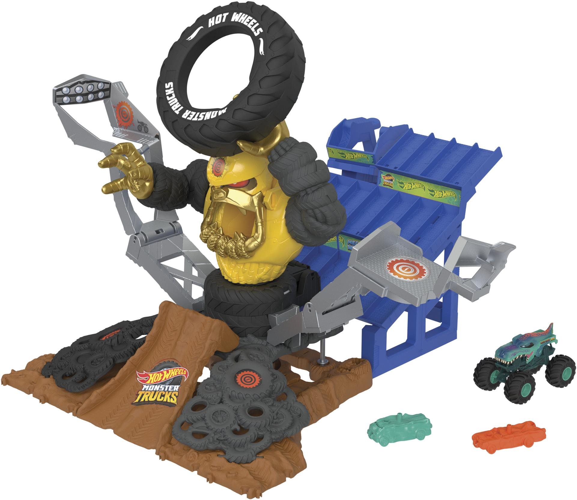 Hot Wheels Monster Trucks Mega-Wrex gegen Crushzilla in der Arena...
