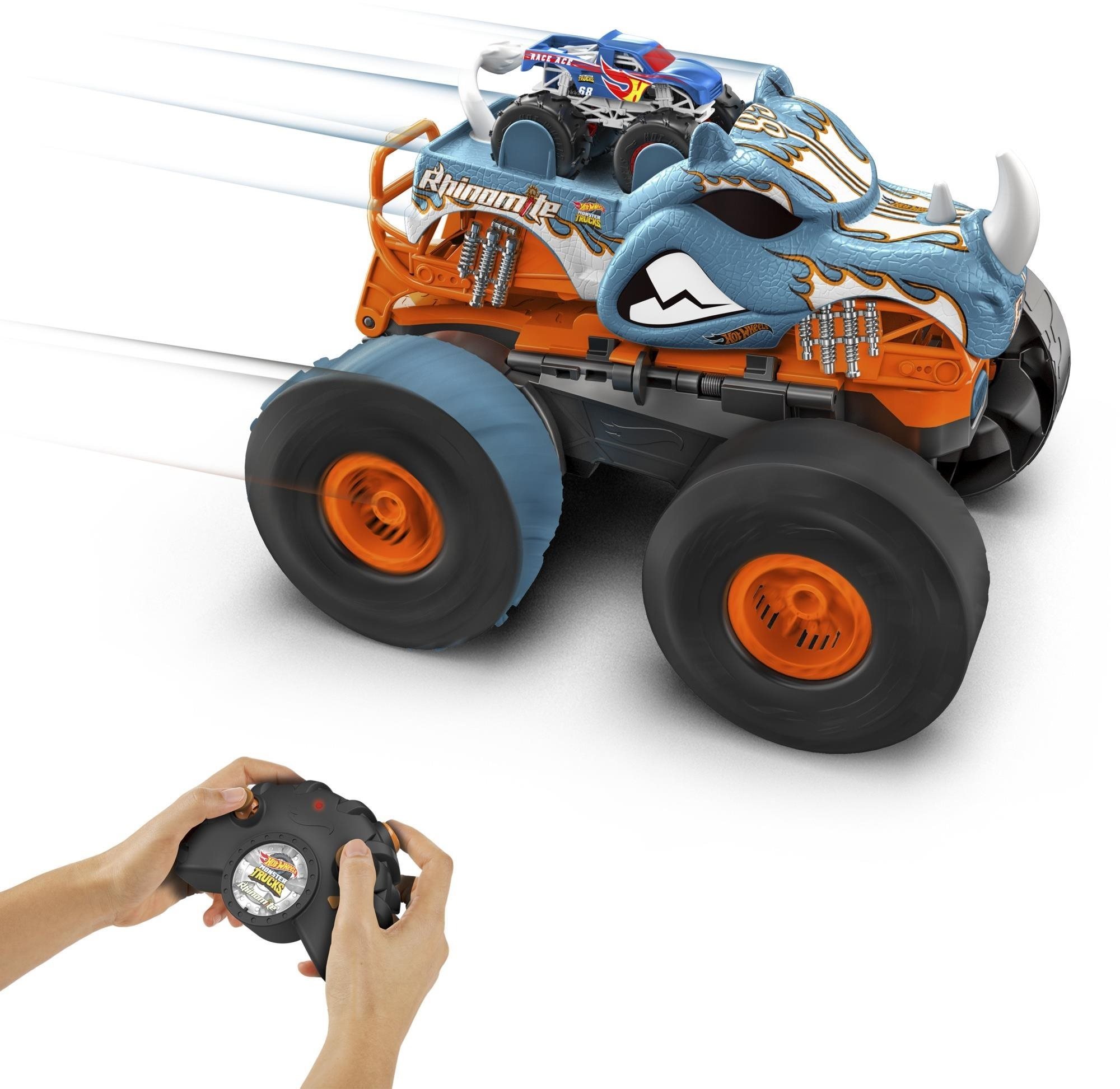 Hot Wheels RC Monster Trucks transformujúca sa Rhinomite 1:12 RC auto
