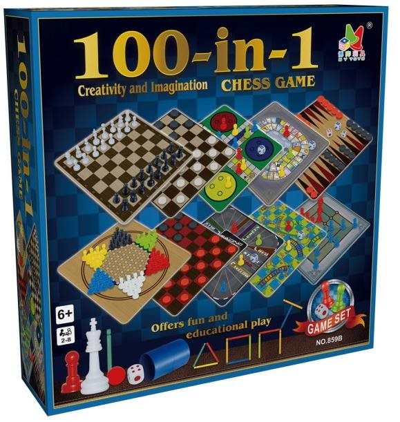 100 az 1-ben játékkészlet Társasjáték