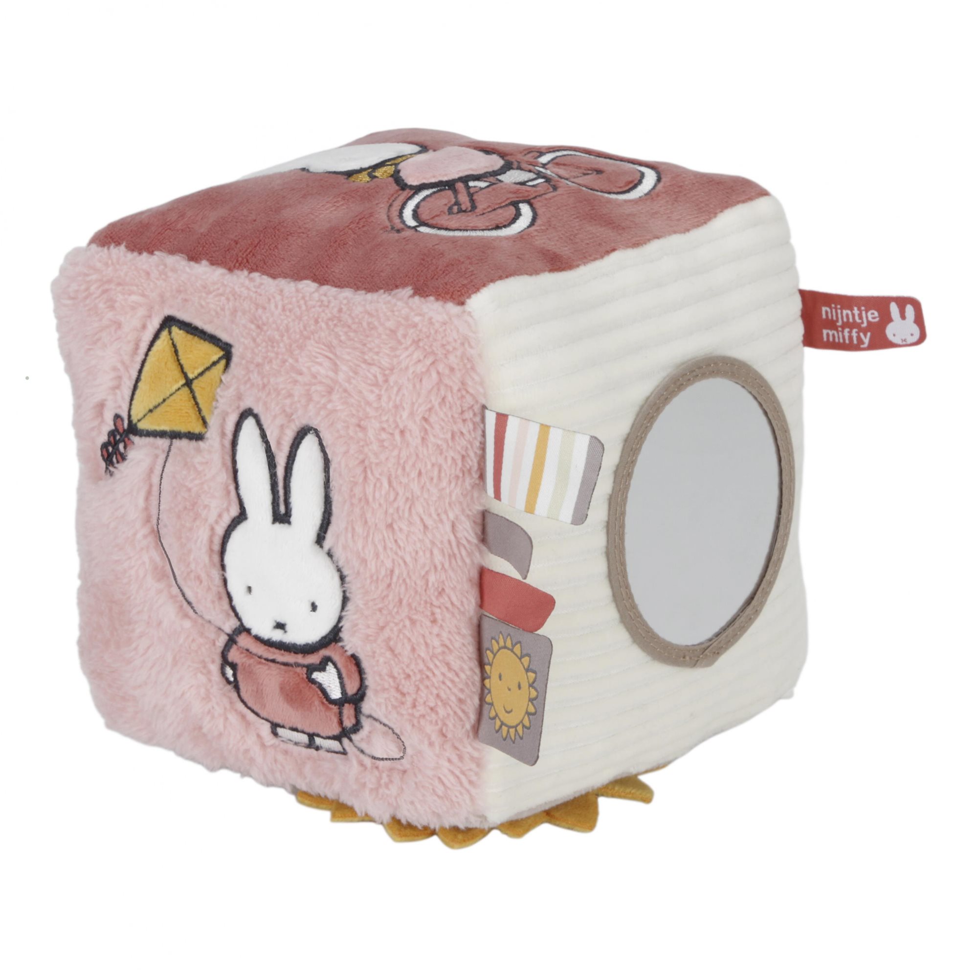 Kocka textilný zajačik Miffy Fluffy Pink Kocky pre deti