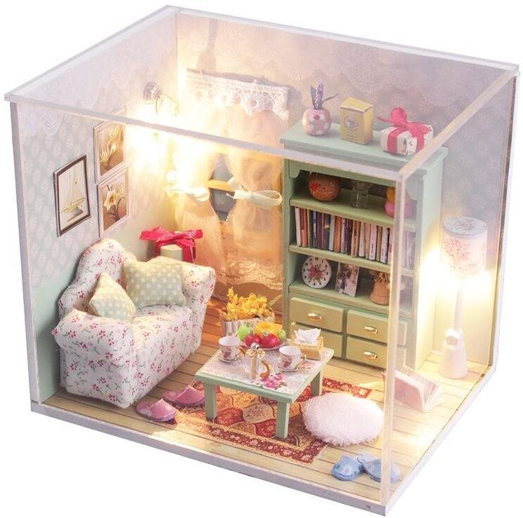 Dvěděti Miniatúra domčeku Rodinná sieň Kreatívne tvorenie