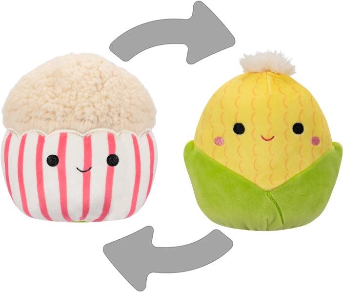 Squishmallows 2 v 1 Kukurica Conrad a popcorn Arnel Plyšová hračka