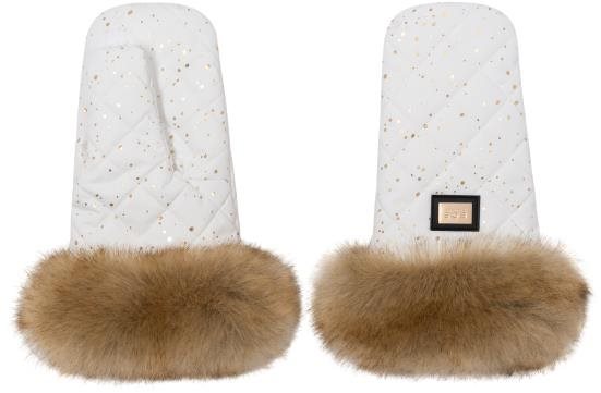 Bjällra of Sweden Rukavice White Gold dust Rukavice na kočík