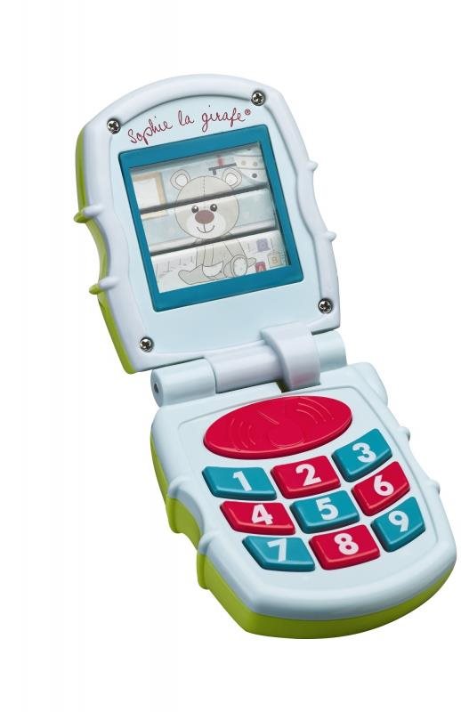 Vulli Sophie zsiráf játszótelefonja, kék Interaktív játék