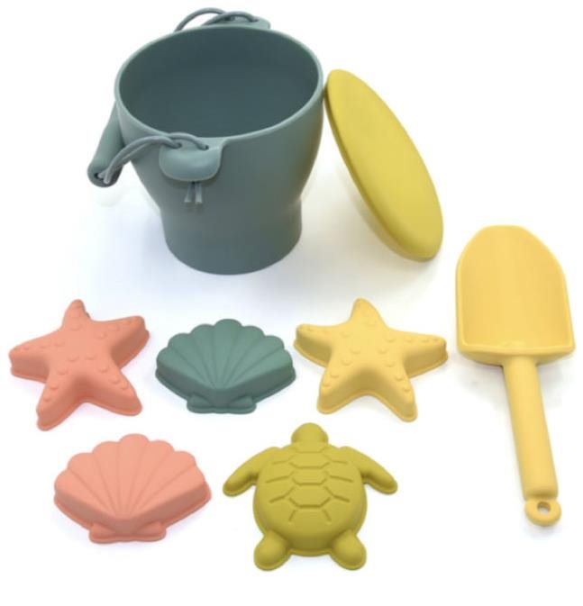 OB Designs Silikónový plážový set hračiek Sada do piesku
