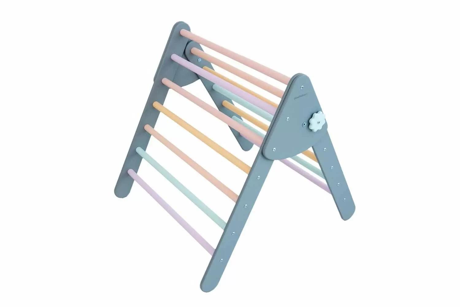 WoodAndHearts Montessori piklerový trojuholník Large Grey Pastel...