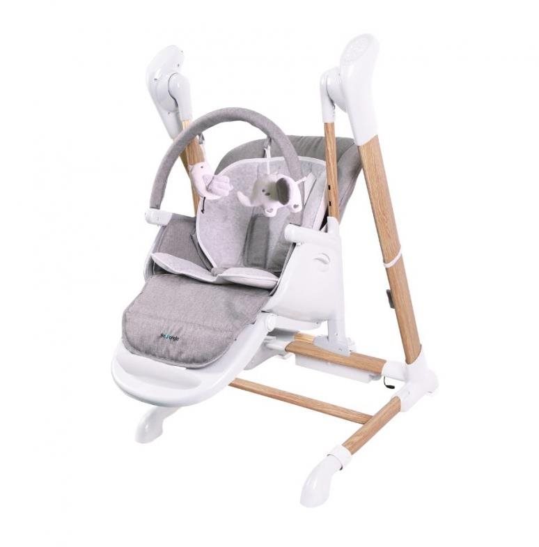 Bo Jungle B-Swinging Chair Pure White 2 v 1 Stolička na kŕmenie