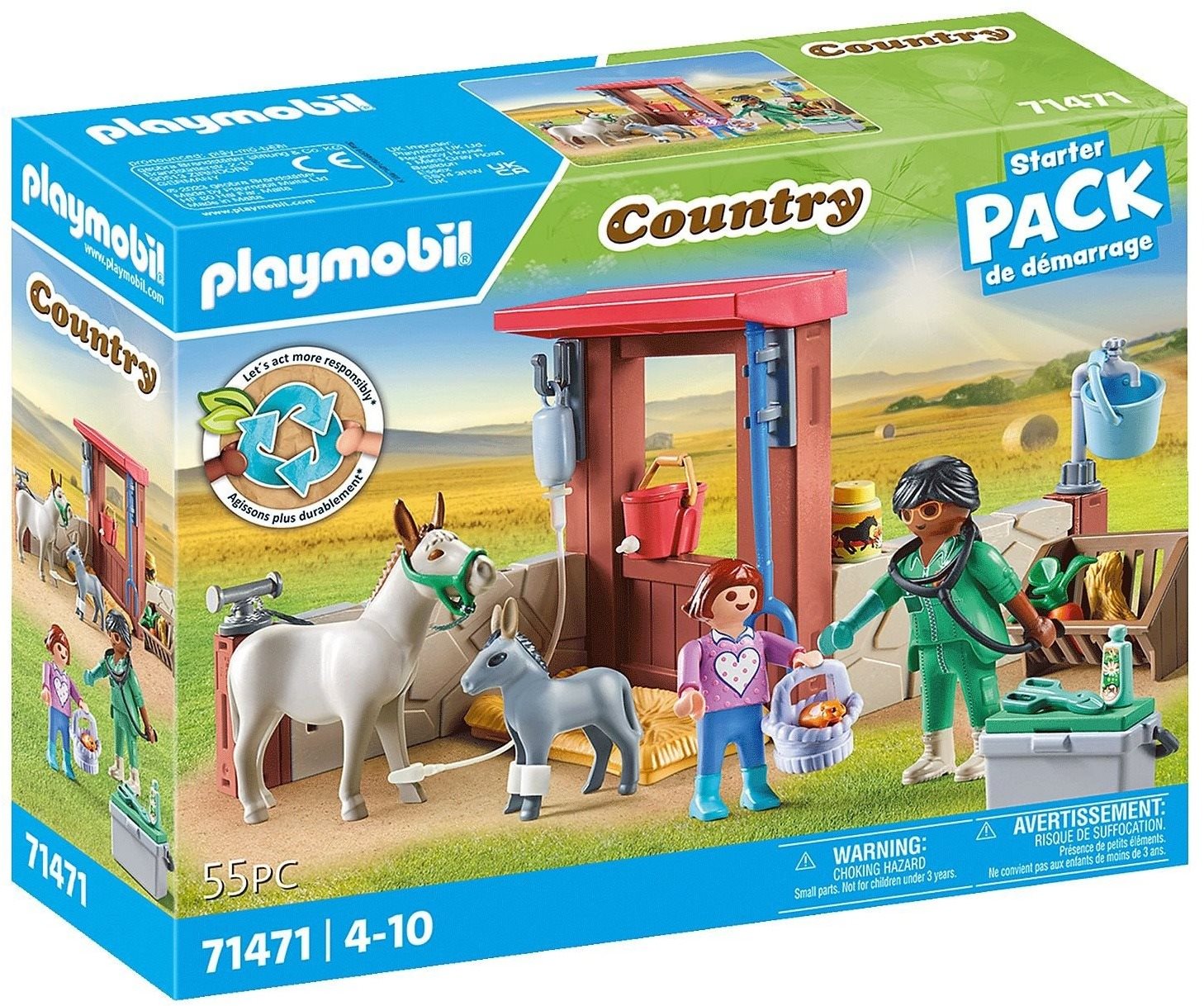 Playmobil 71471 Állatorvos szamarakkal Figura szett