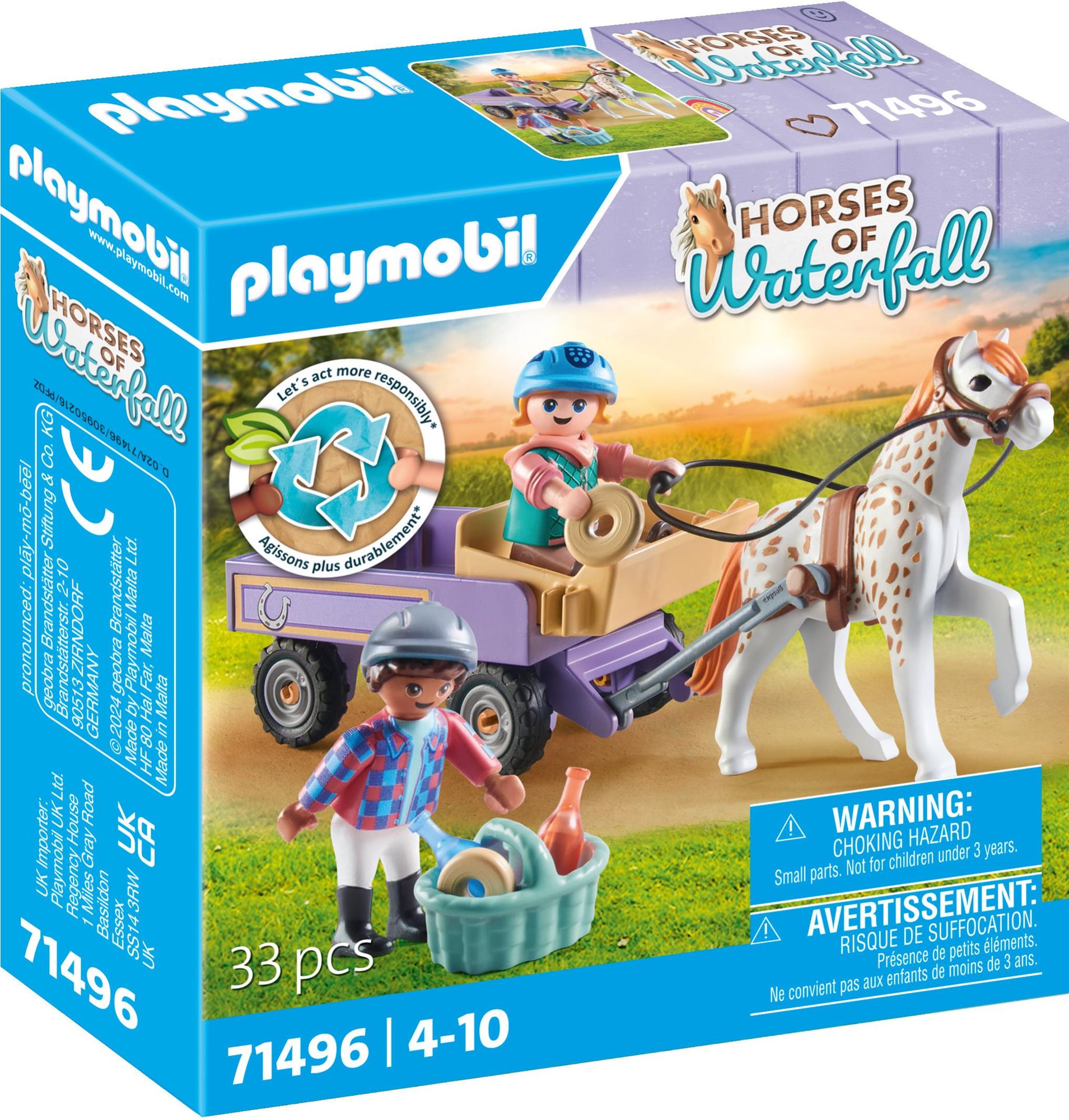Kutsche mit Pony Figuren-Set und Zubehör