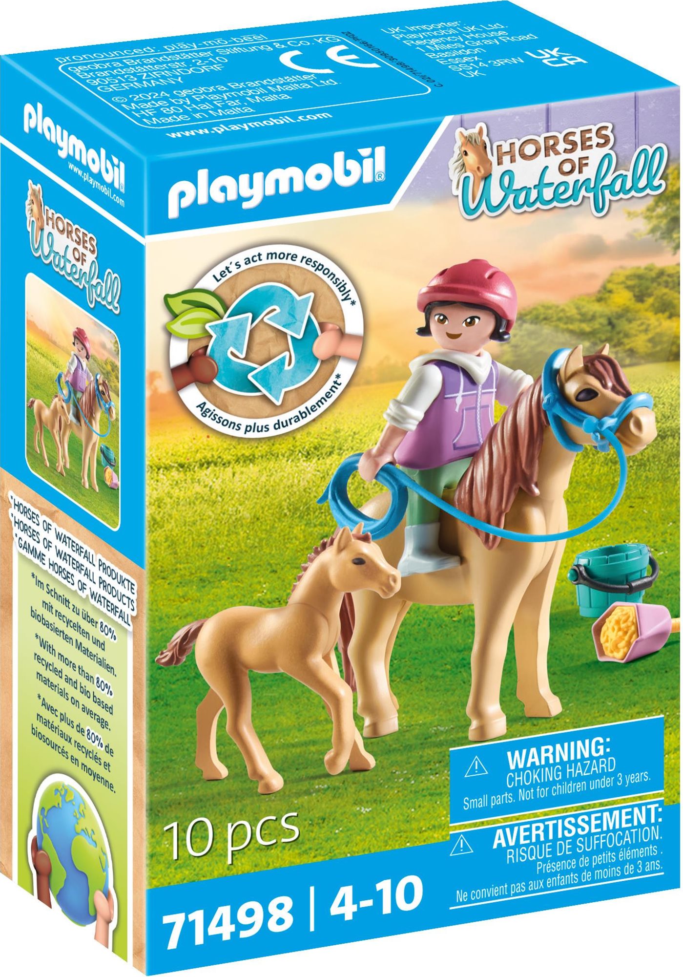 Kind mit Pony und Fohlen Figuren-Set und Zubehör