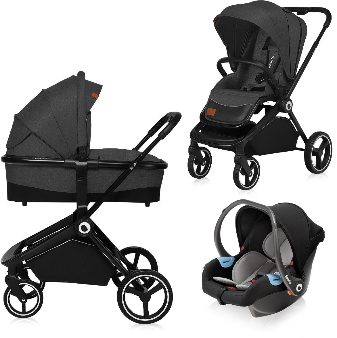 Lionelo Mika 3 in 1 Grey Graphite Kočík