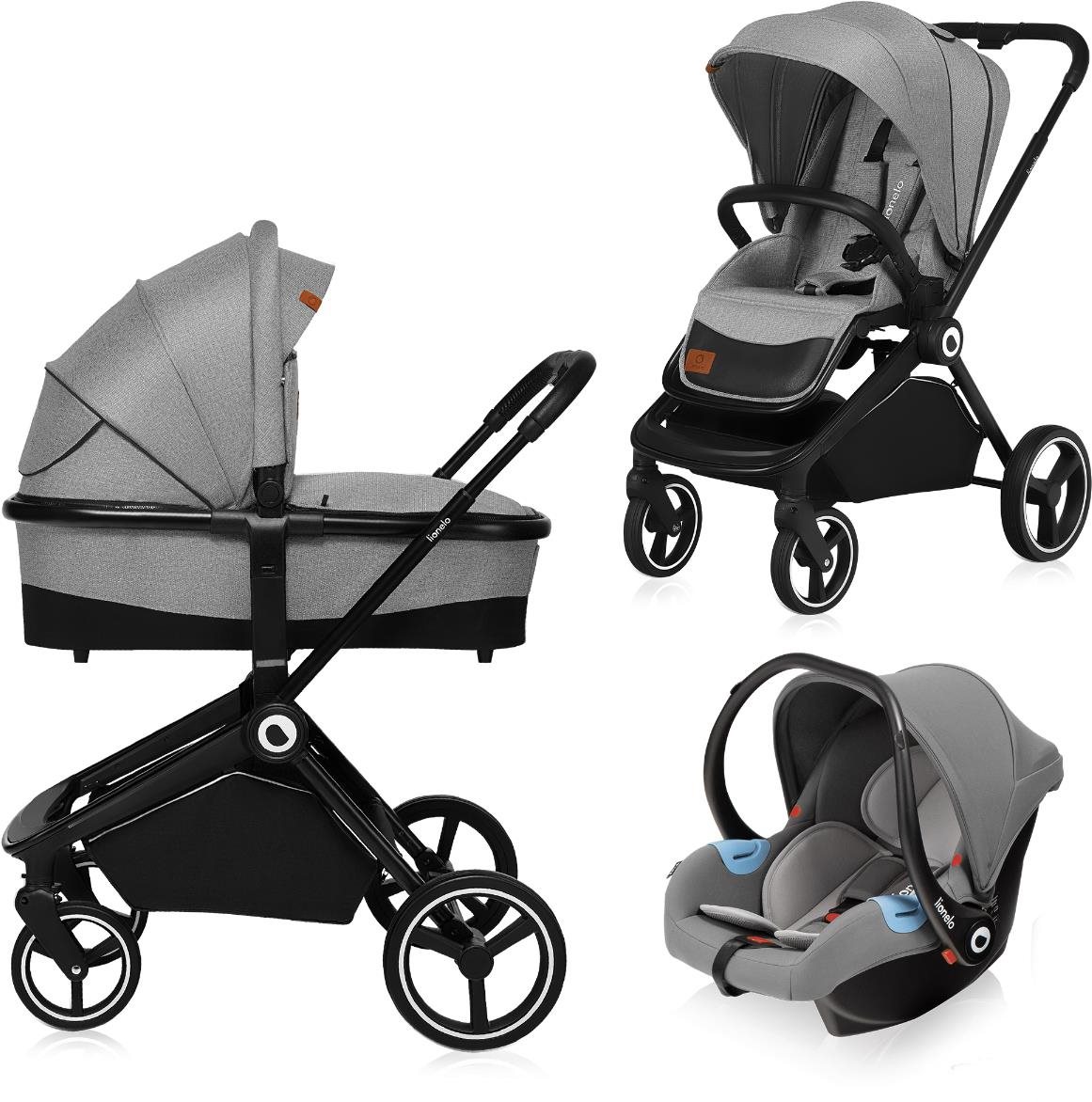 Lionelo Mika 3 in 1 Grey Stone Kočík