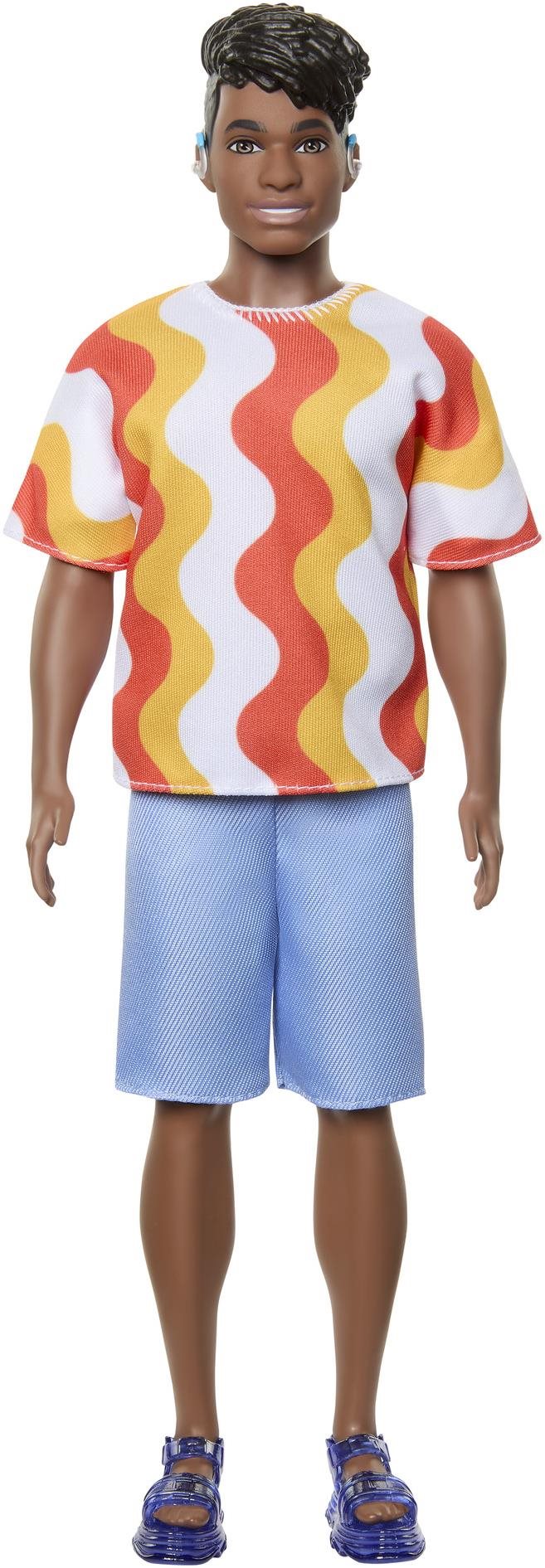 Barbie Model Ken – Červeno/oranžové tričko Bábika