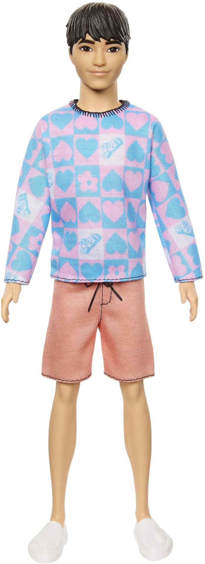 Barbie Modell Ken - kék/rózsaszín pulóver Játékbaba